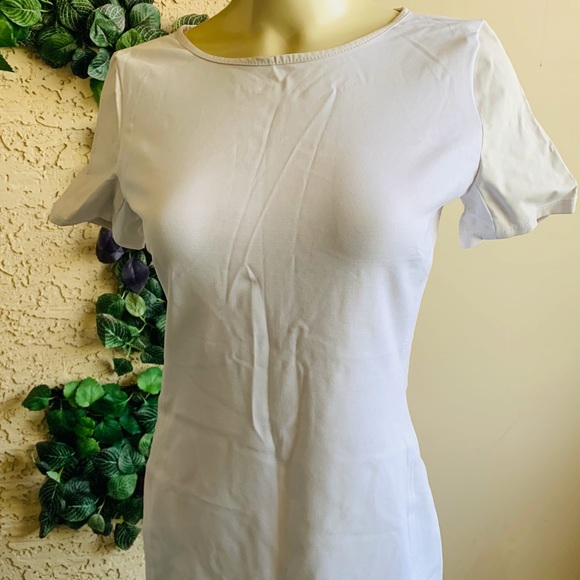 NWT BR Leather Sleeve Dress - Picture 4 of 11